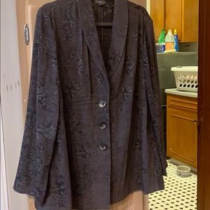 J Jill fitted tapestry topper coat blazer